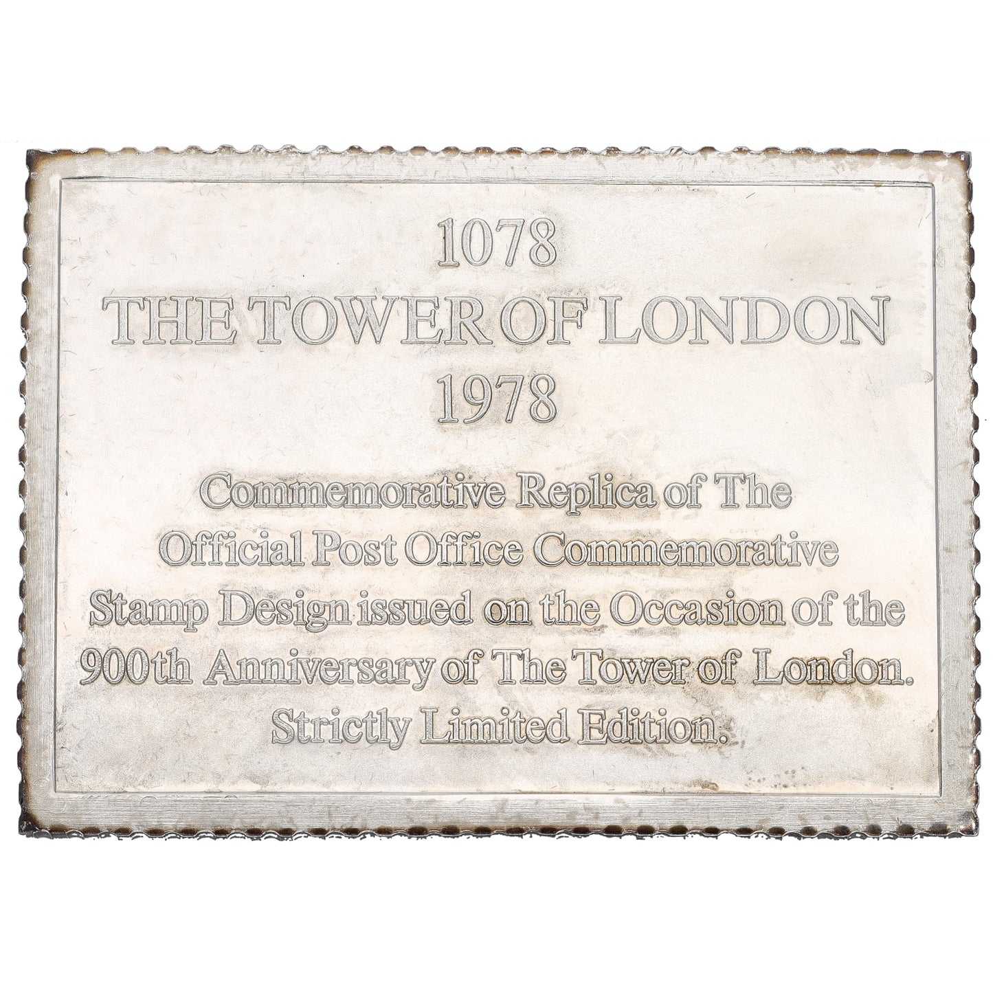 Silver The Tower Of London 900th Anniversary Commemorative Item