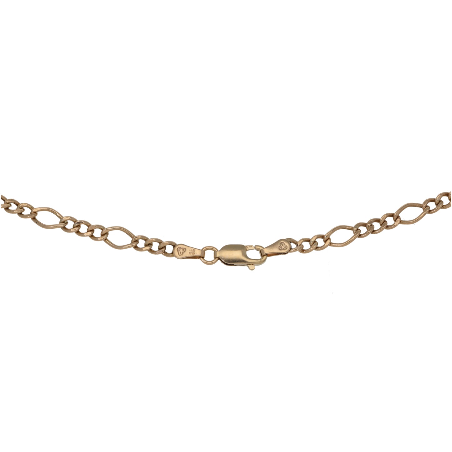 9ct Rose Gold Figaro Chain 18"