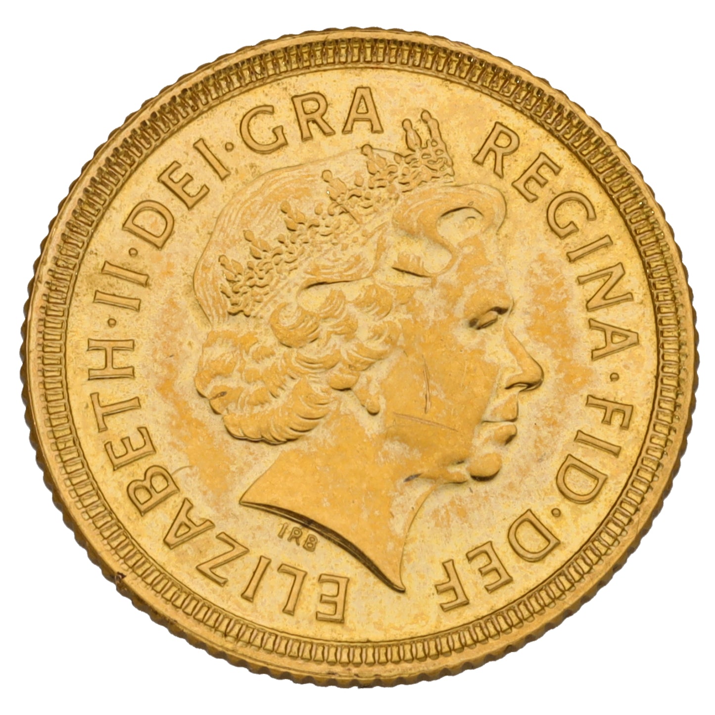 22ct Gold Queen Elizabeth II Half Sovereign Coin 2002