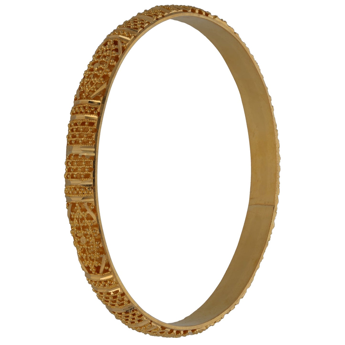 22ct Gold Patterned Bangle