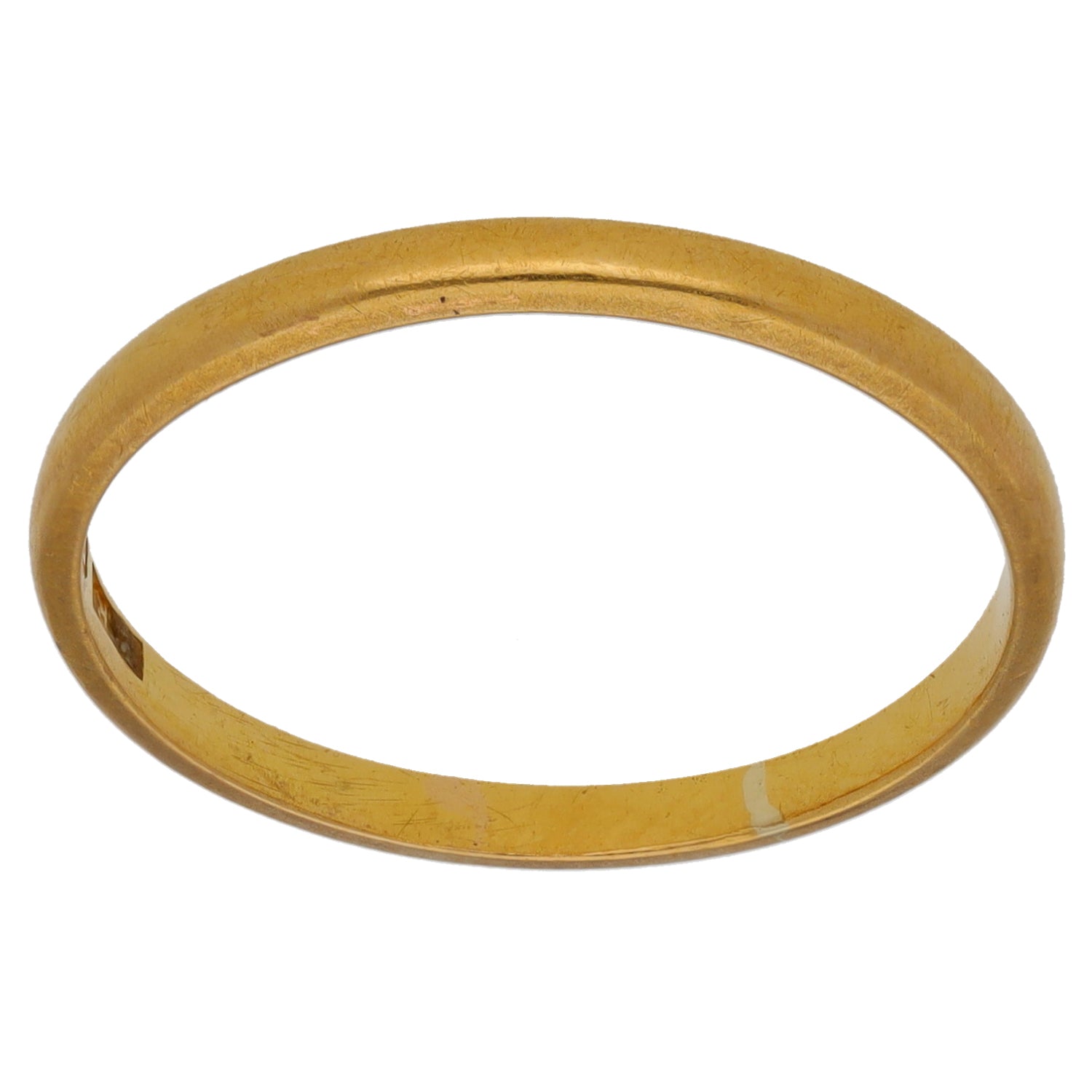 22ct Gold Plain Wedding Ring Size R | H&T