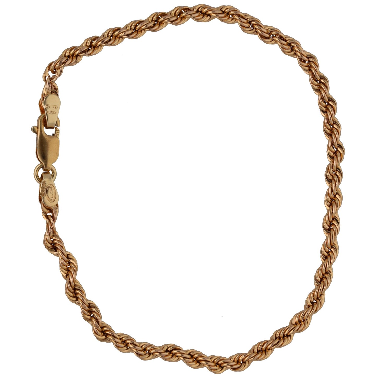 9ct Gold Rope Bracelet