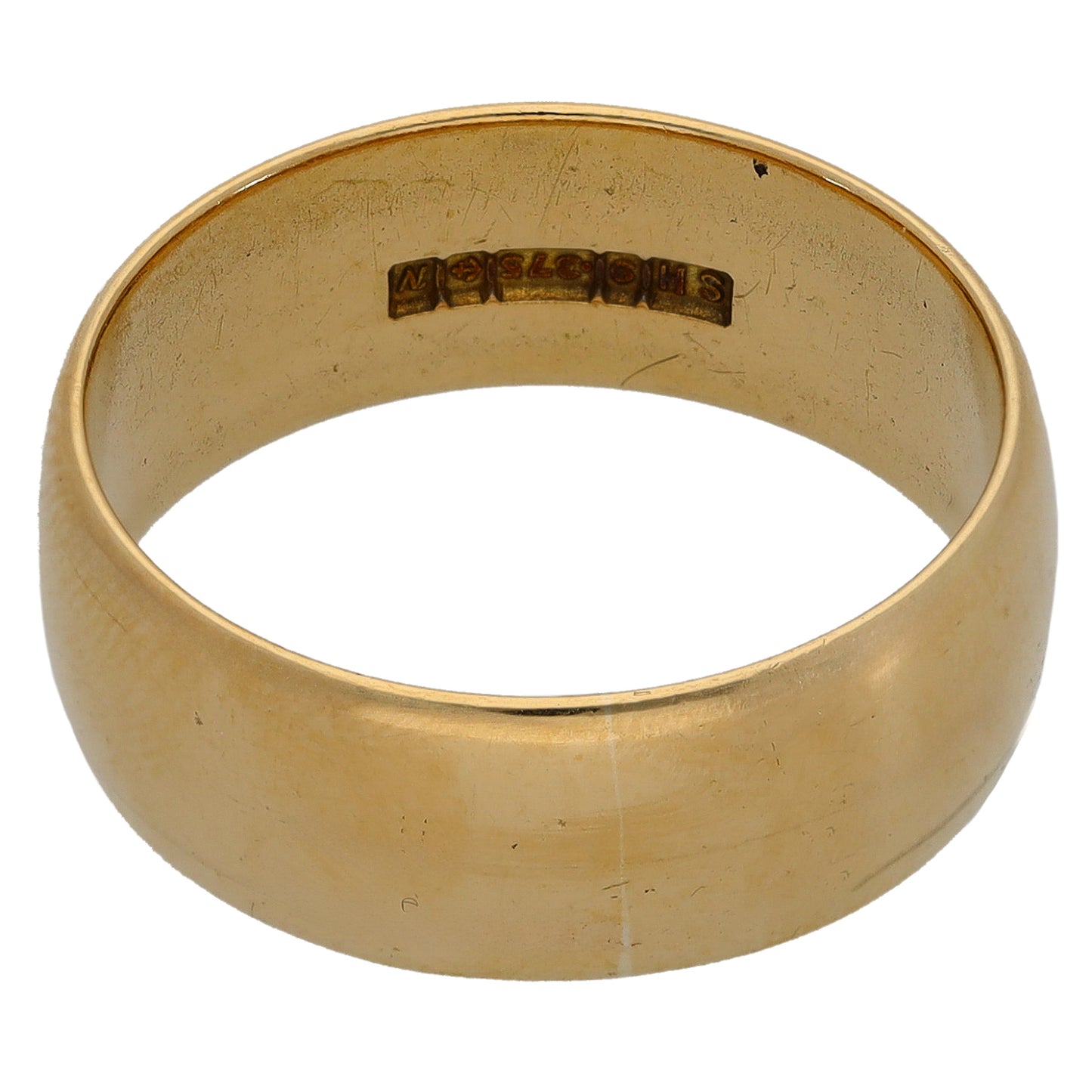 9ct Gold Plain Wedding Ring Size S