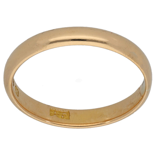 18ct Gold Plain Wedding Ring Size R