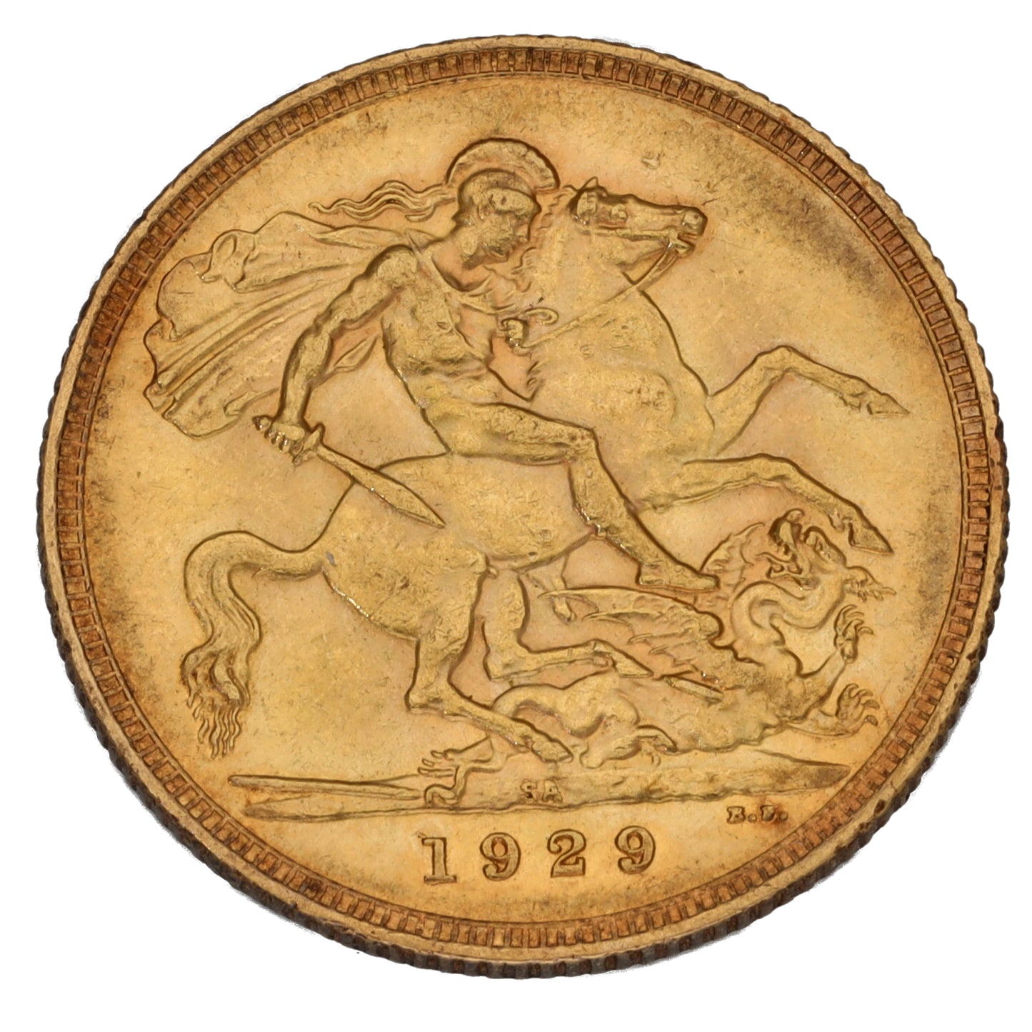 22ct Gold King George V Full Sovereign Coin 1929