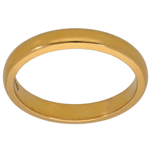22ct Gold Plain Wedding Ring Size Q