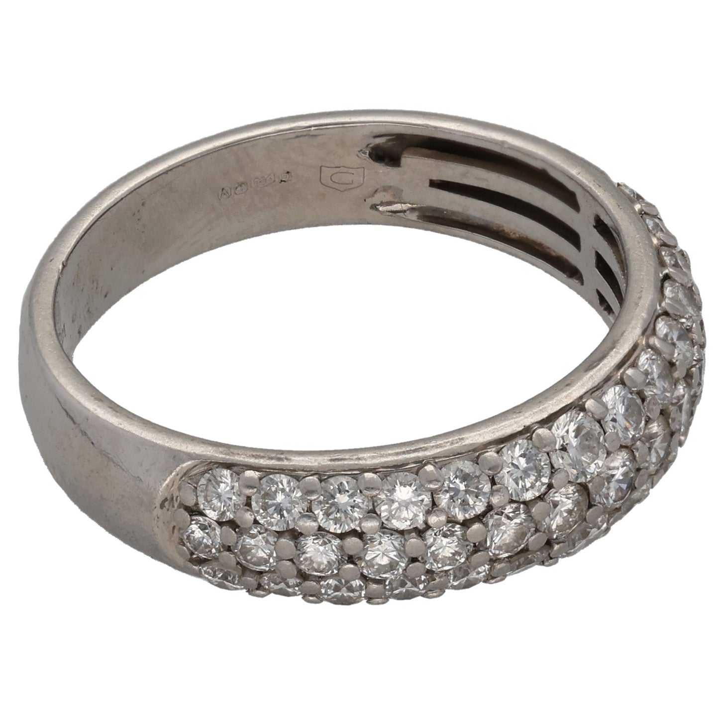 Platinum 1.29ct Diamond Dress/Cocktail Ring Size N