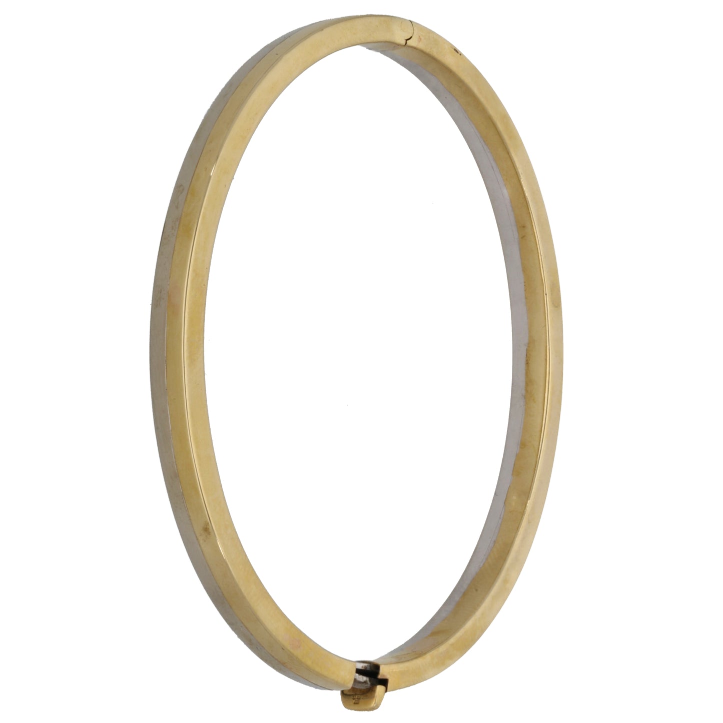 9ct Bicolour Gold Cubic Zirconia Hinged/Clasp Bangle