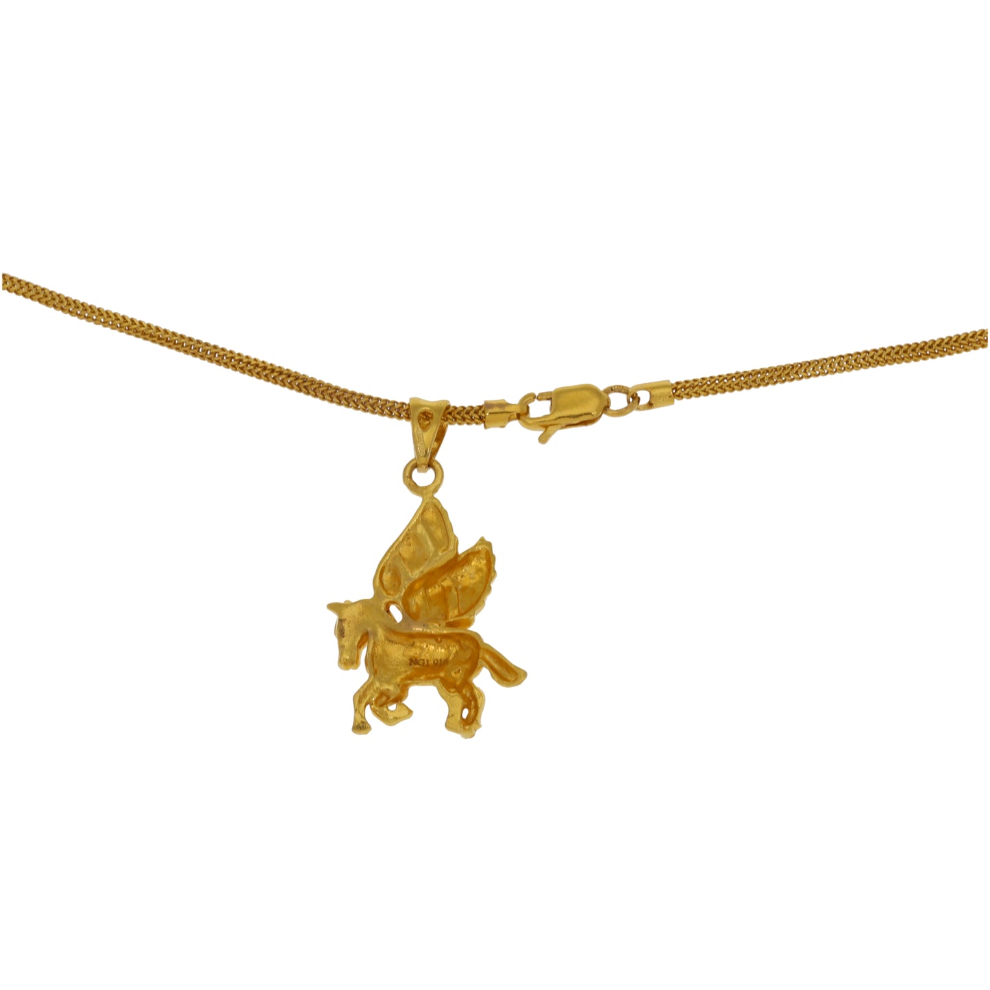 22ct Gold Pegasus Pendant With Chain
