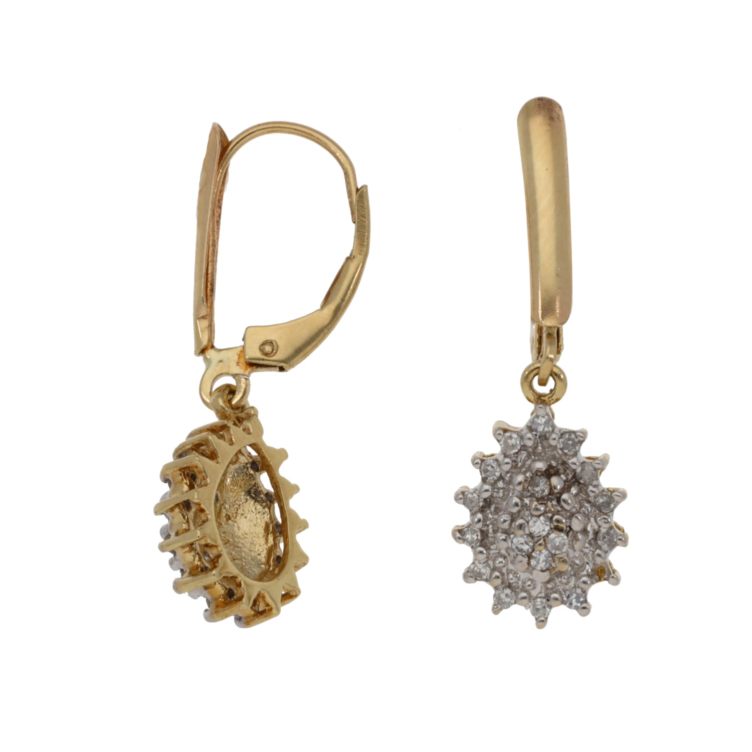 9ct Gold 0.38ct Diamond Drop Earrings – H&T