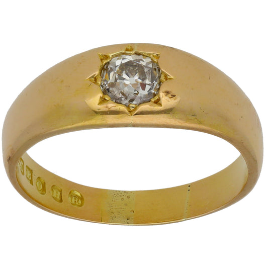 18ct Gold 0.67ct Diamond Solitaire Ring Size V