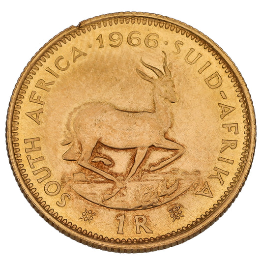 22ct Gold South Africa 1 Rand Coin 1966