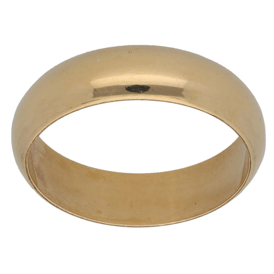 9ct Gold Plain Wedding Ring Size N