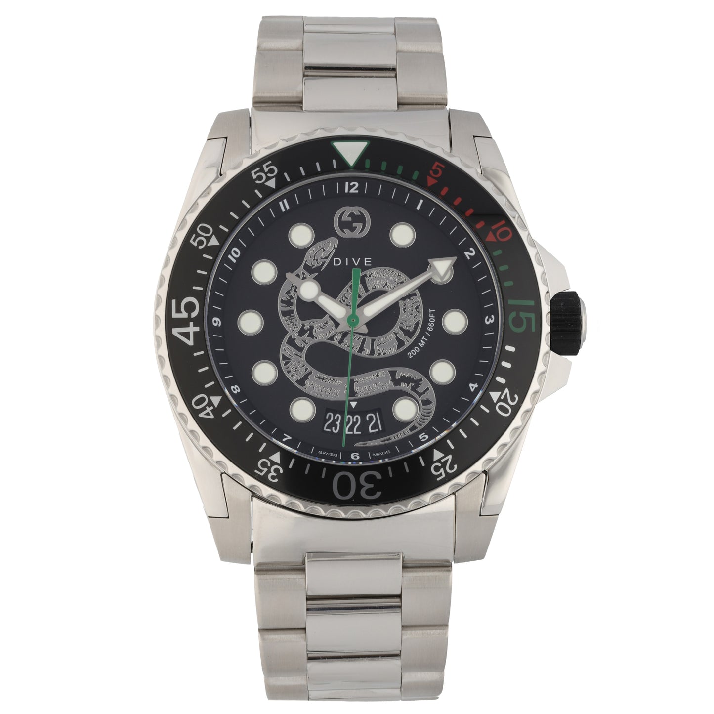 Gucci Dive YA136218 45mm Stainless Steel Watch