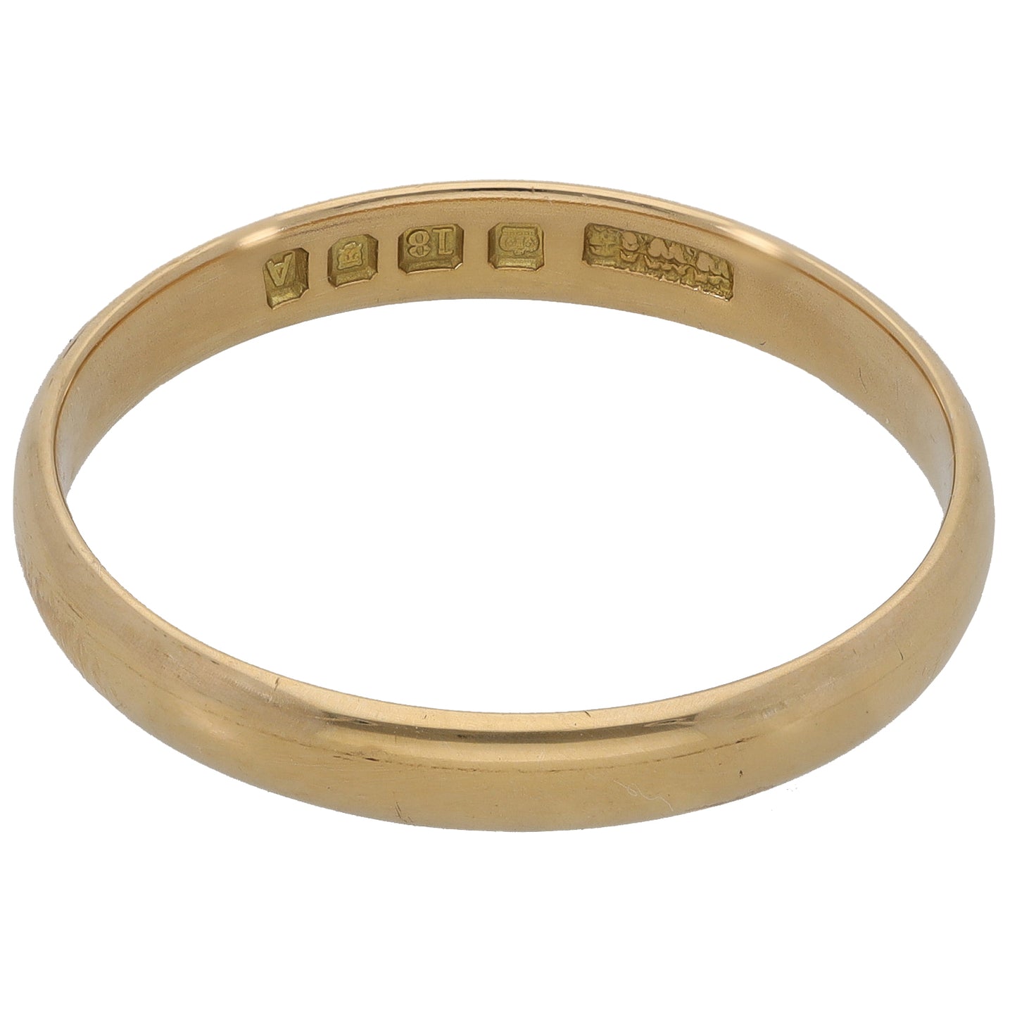 18ct Gold Plain Wedding Ring Size U