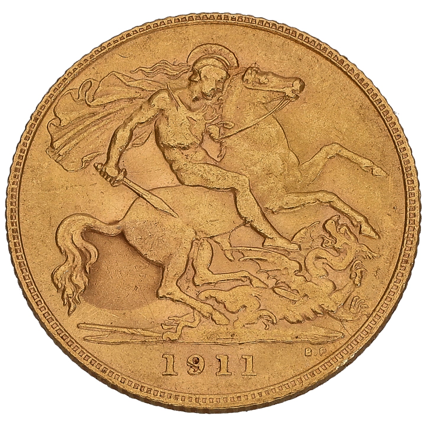 22ct Gold King George V Half Sovereign Coin 1911