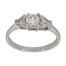 Load image into Gallery viewer, 18ct White Gold 0.92ct Diamond Trilogy Ring Size L
