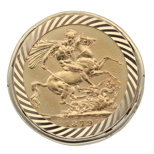 9ct Gold Coin Ring Size P
