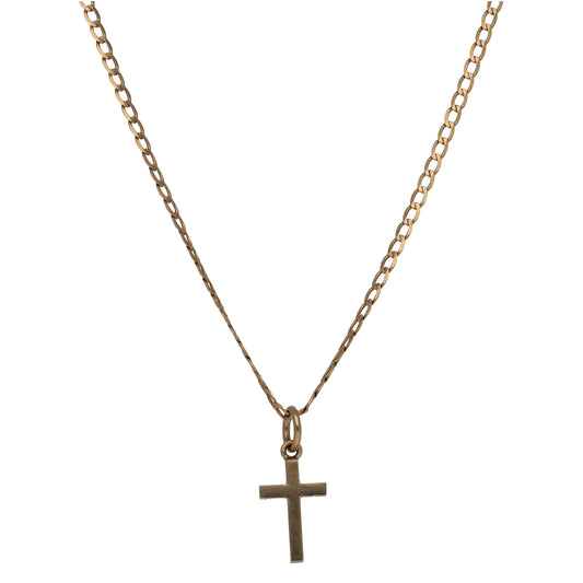 9ct Gold Cross Pendant With Chain