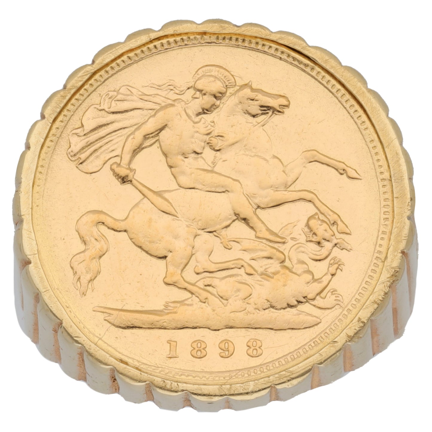 9ct Gold Coin Ring Size O
