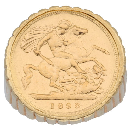 9ct Gold Coin Ring Size O