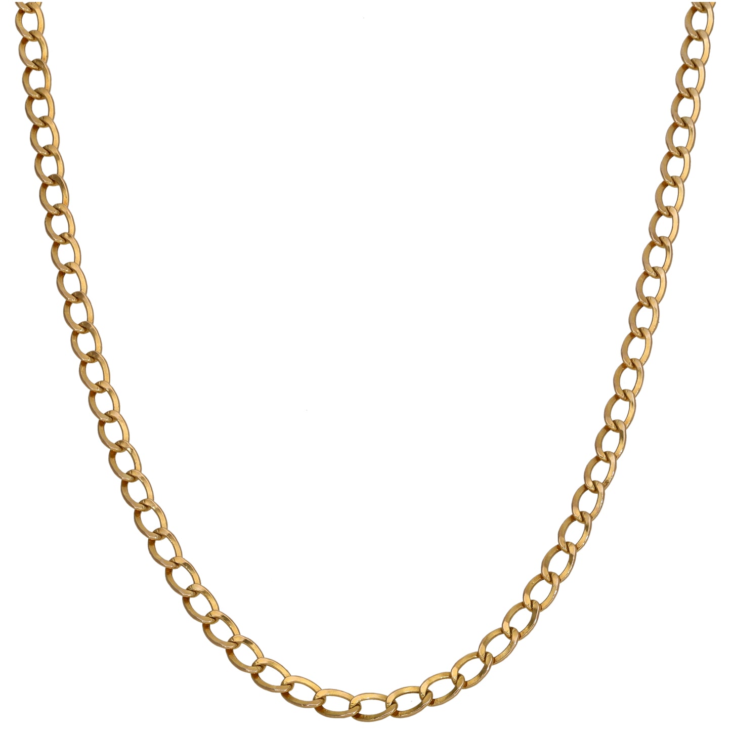 9ct Gold Curb Chain 18"