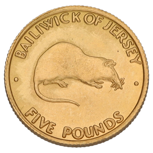 22ct Gold Queen Elizabeth II Silver Wedding Five Pounds Coin 1972
