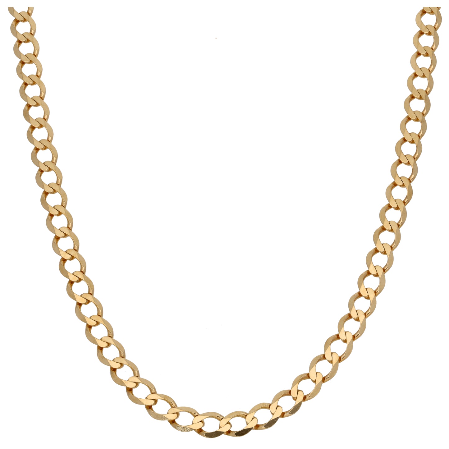 9ct Gold Curb Chain 18"