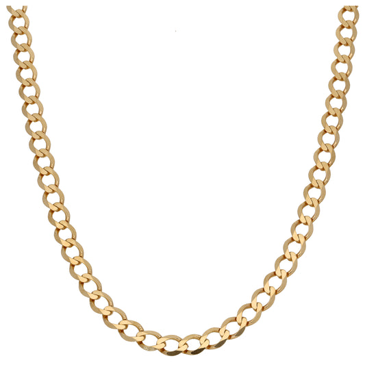 9ct Gold Curb Chain 18"