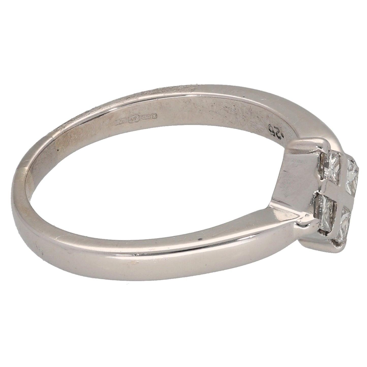 18ct White Gold 0.25ct Diamond Dress/Cocktail Ring Size N