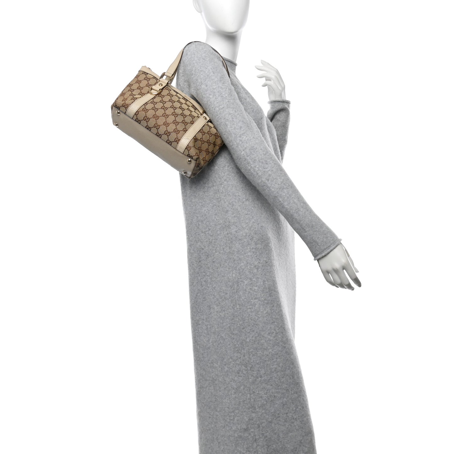 Gucci GG Monogram Small Abbey Tote Off White Canvas Bag - Off White