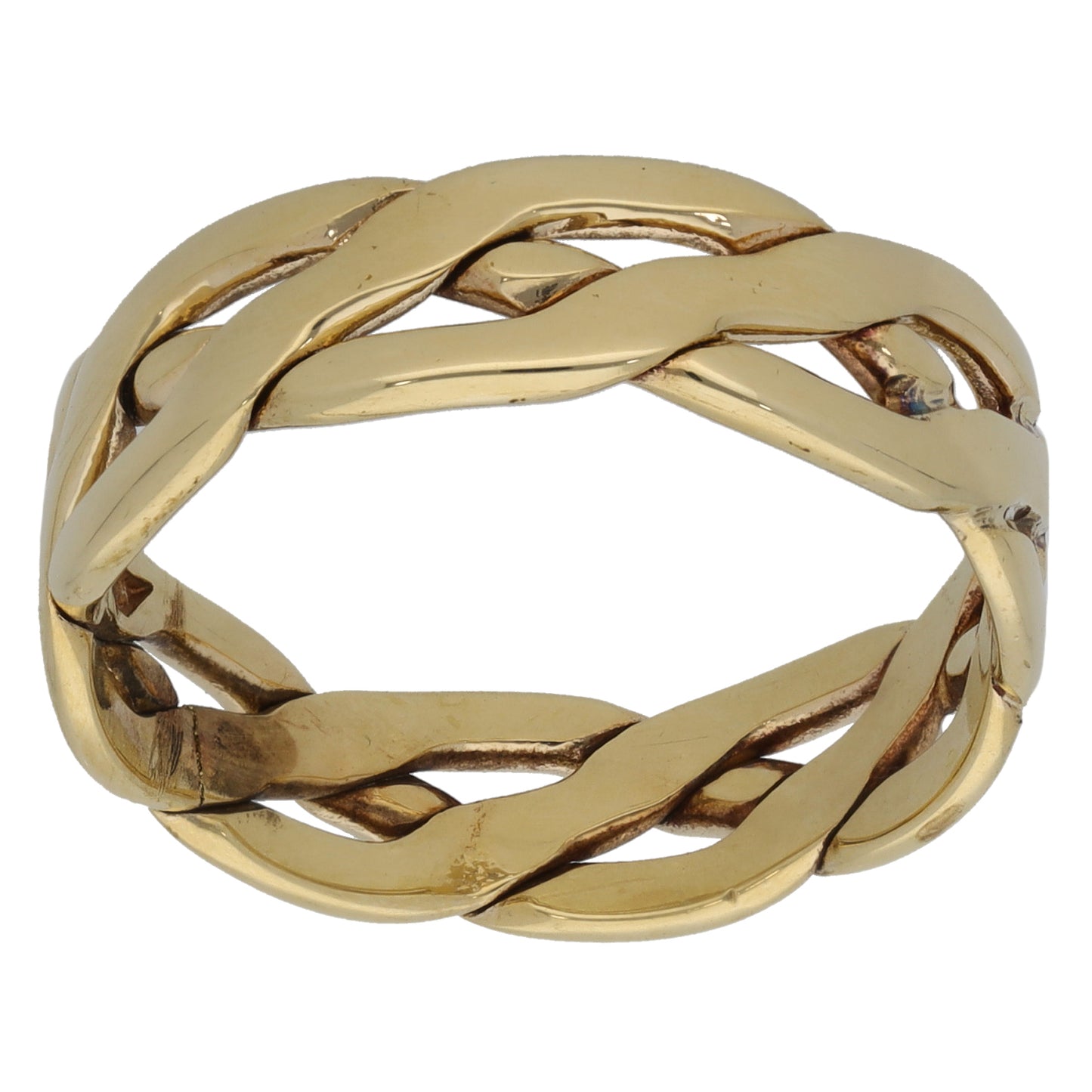 9ct Gold Patterned Wedding Ring Size V