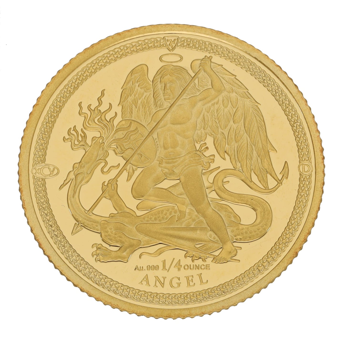 24ct Gold Queen Elizabeth II Isle Of Man 1/4 OZ Coin 2021