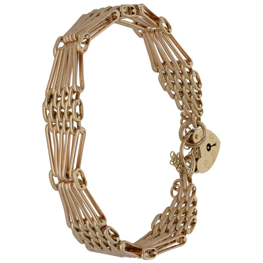 9ct Gold Gate Bracelet