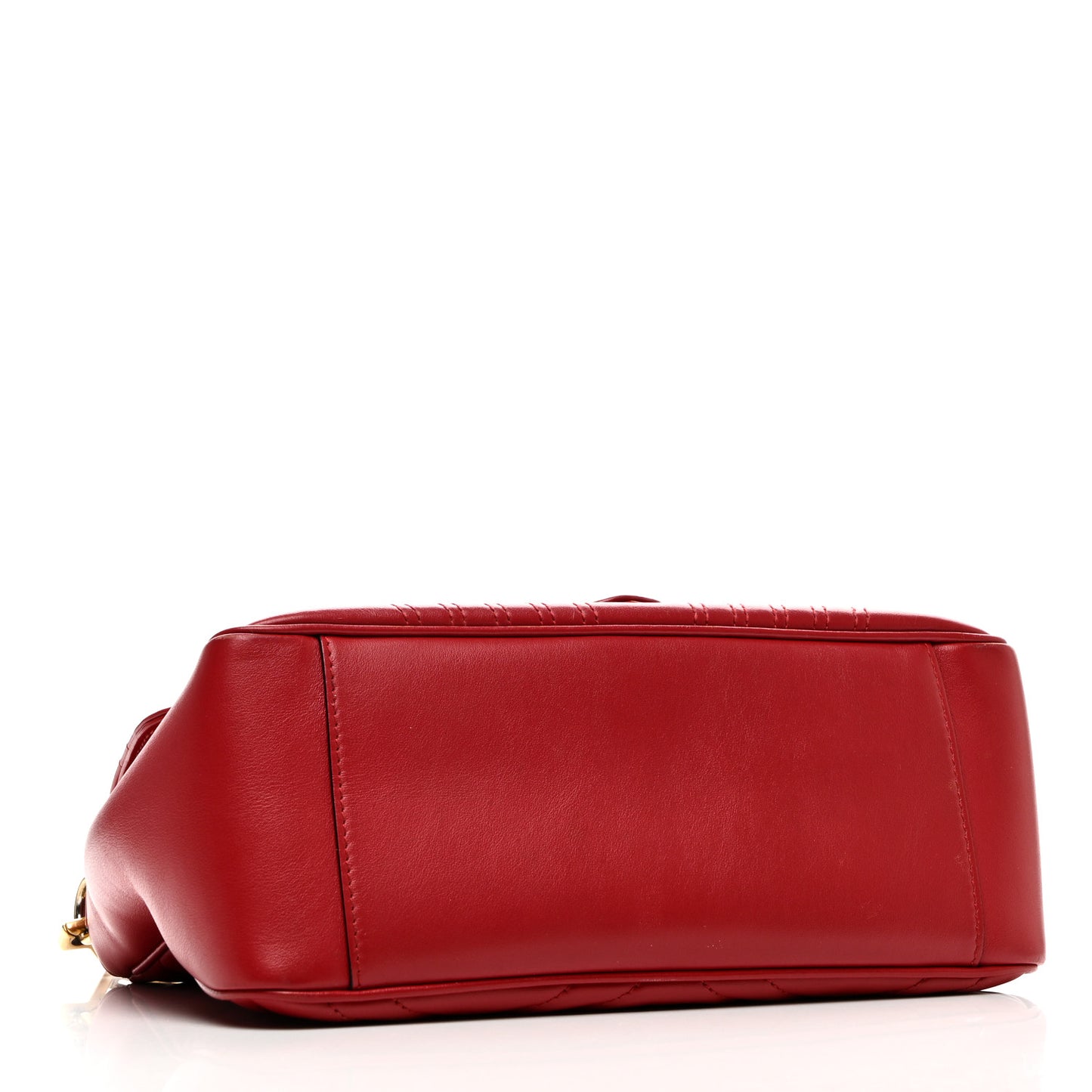 Gucci GG Marmont Small Top Handle Calfskin Matelasse Leather Bag - Hibiscus Red
