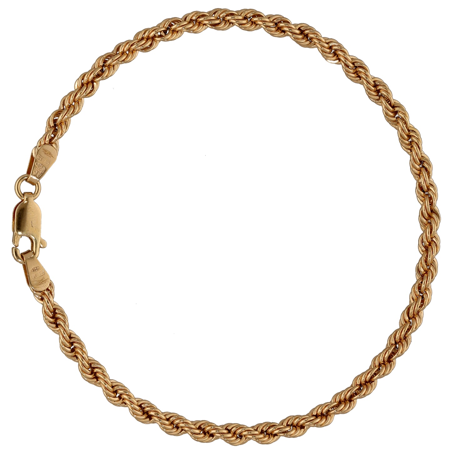 9ct Gold Rope Bracelet