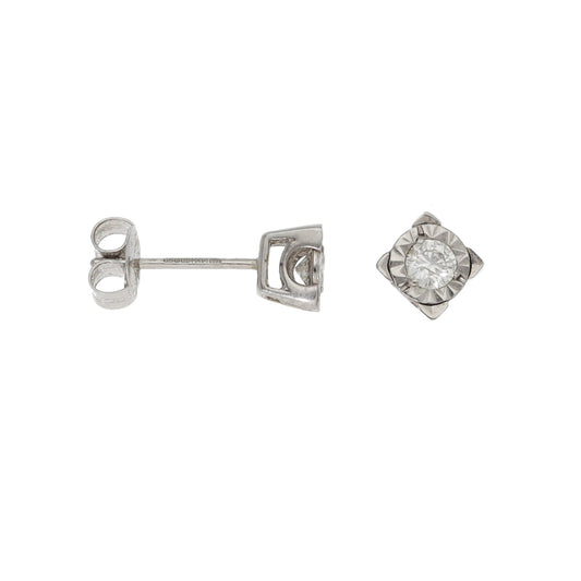 9ct White Gold 0.30ct Diamond Solitaire Earrings