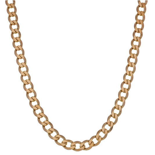 9ct Gold Curb Chain 18"