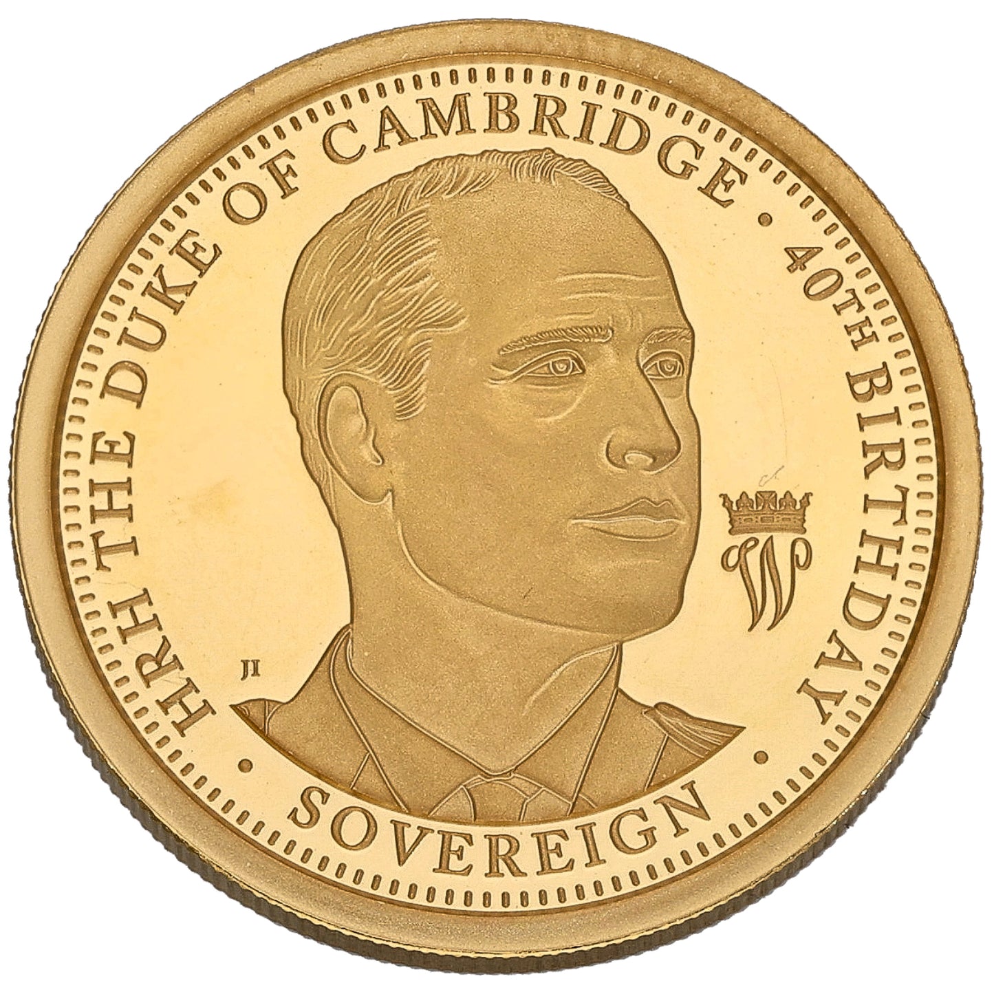 22ct Gold The Duke Of Cambridge 40th Anniversary Full Sovereign Coin 2022