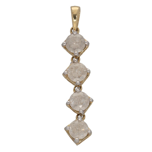 9ct Gold 1.00ct Diamond Dress/Cocktail Pendant