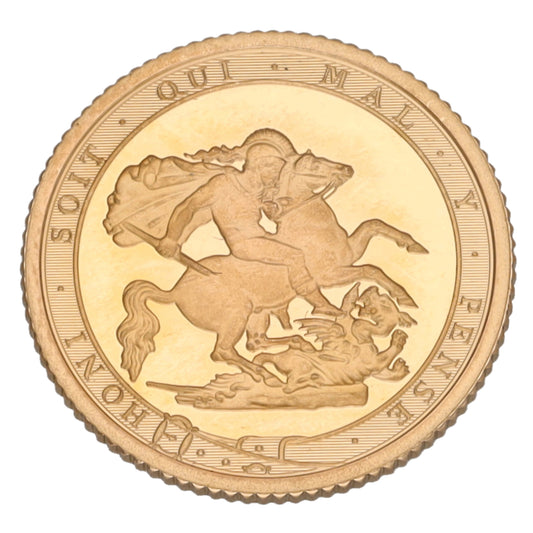 22ct Gold Queen Elizabeth Half Sovereign Coin 2017
