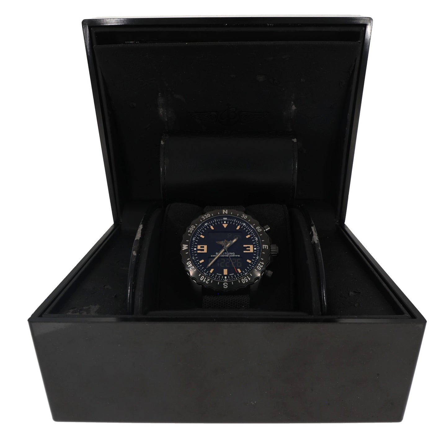 Breitling Chronospace M78366, Black Dial, DLC Stainless Steel, Box Image