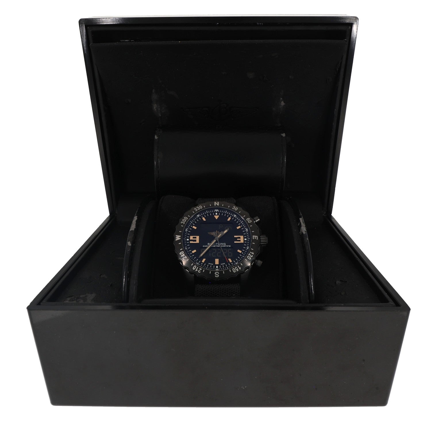 Breitling Chronospace M78366, Black Dial, DLC Stainless Steel, Box Image