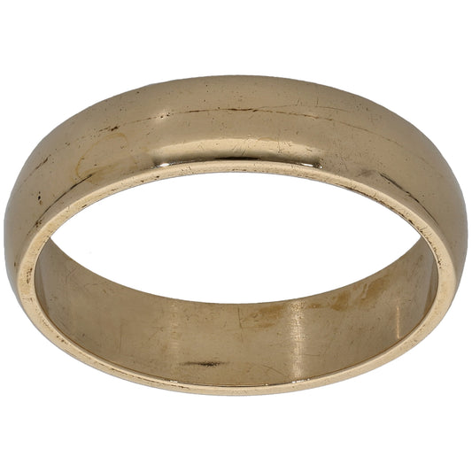 9ct Gold Plain Wedding Ring Size T