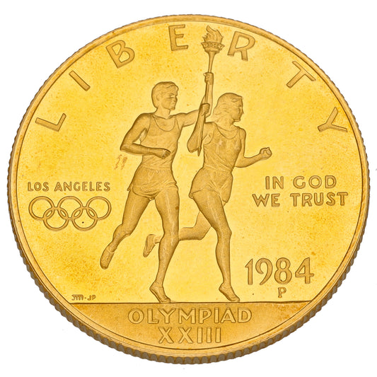 22ct Gold USA Los Angeles Olympics 10 Dollars Coin 1984