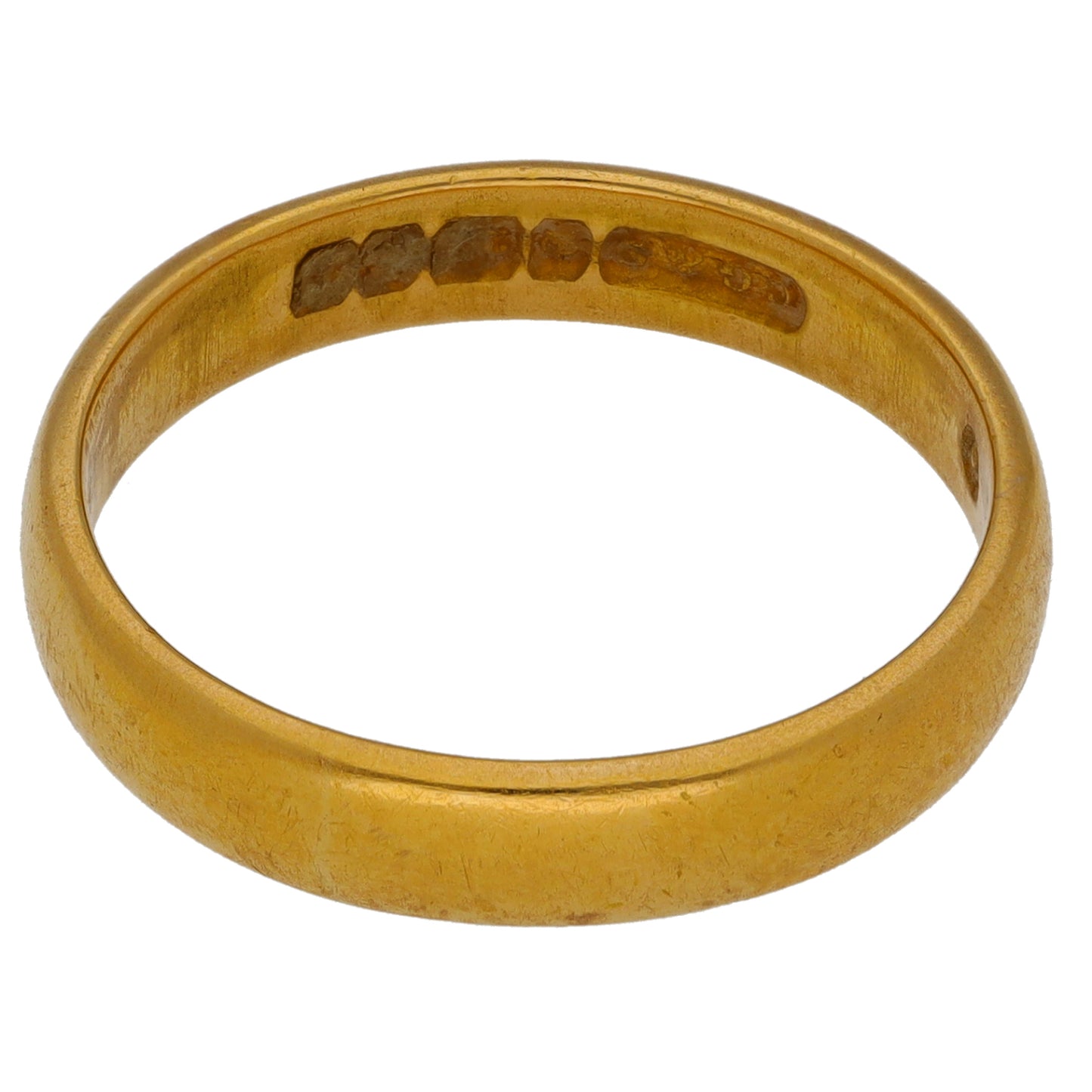 22ct Gold Plain Wedding Ring Size S