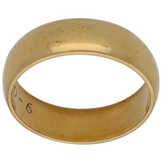 9ct Gold Plain Wedding Ring Size R