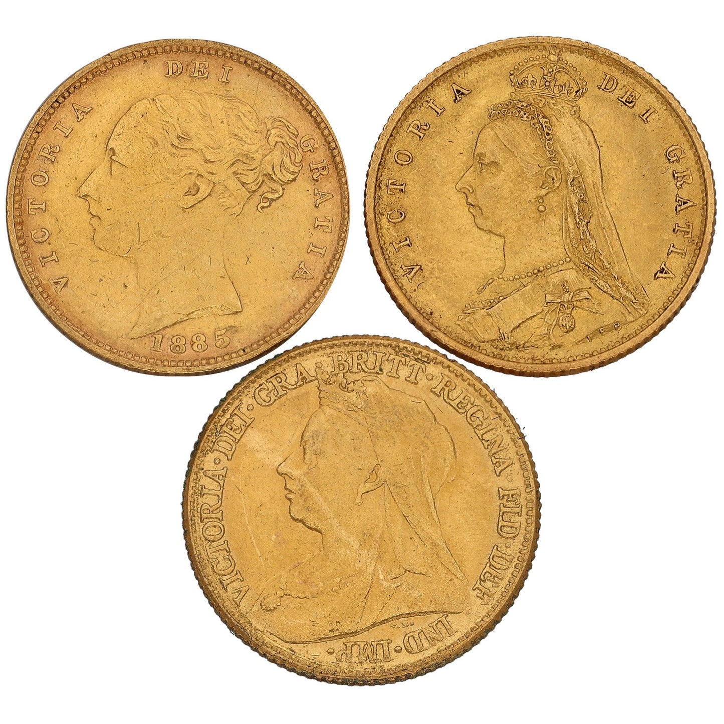 22ct Gold Queen Victoria Half Sovereign Coin Set