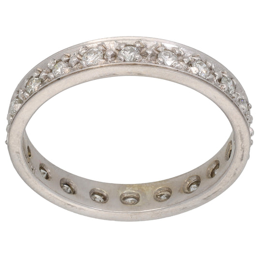 9ct White Gold 0.50ct Diamond Eternity Ring Size R