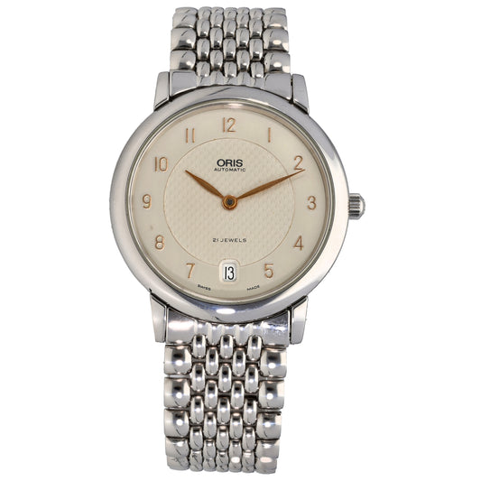 Oris Classic Date 7468 35mm Stainless Steel Watch